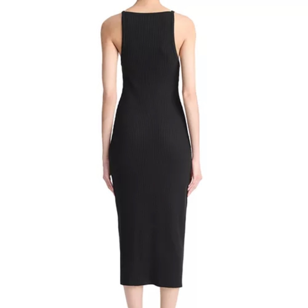 Vince Ribbed High Neck Tank Dress - Picture 2 of 7